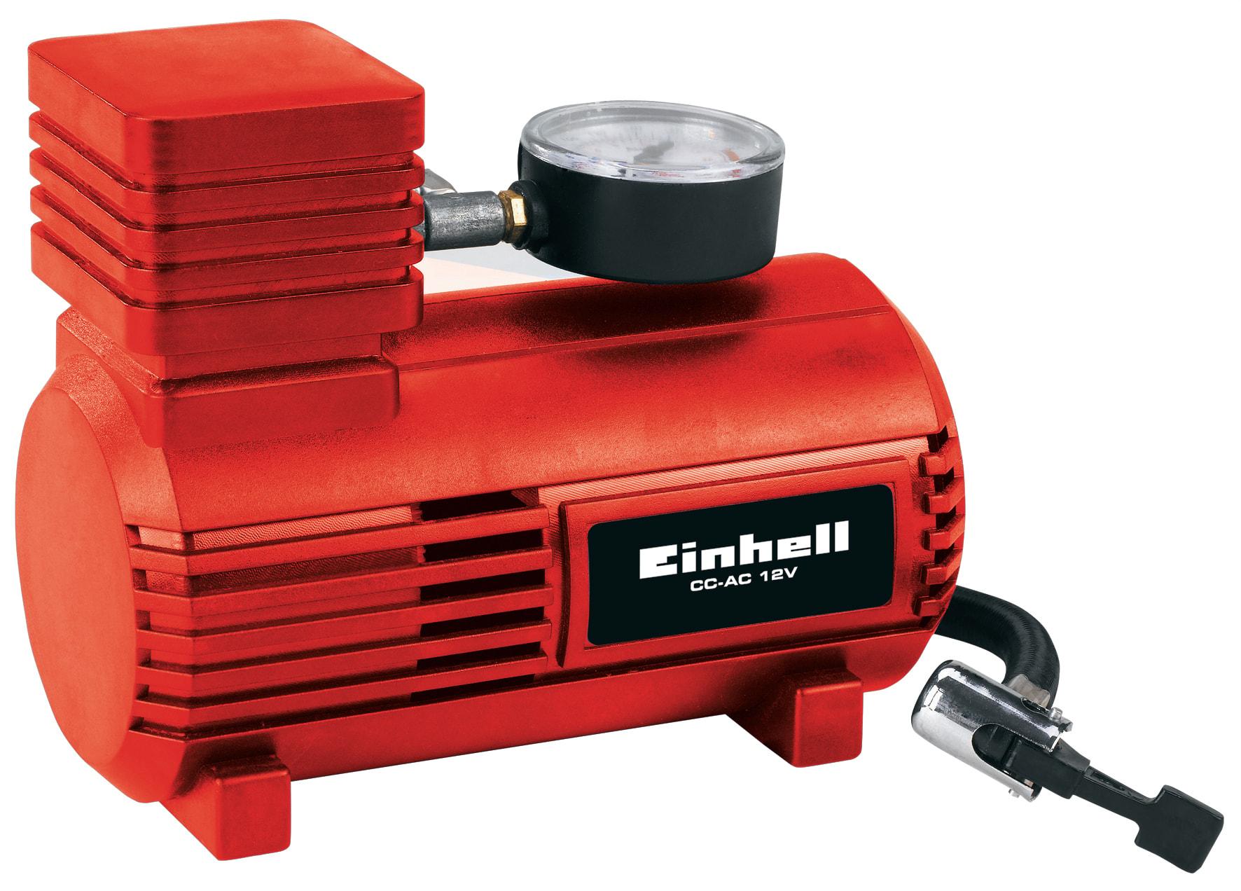 Einhell CC-AC 12V mini kompressor med tilbehør og manometer op til 18 bar