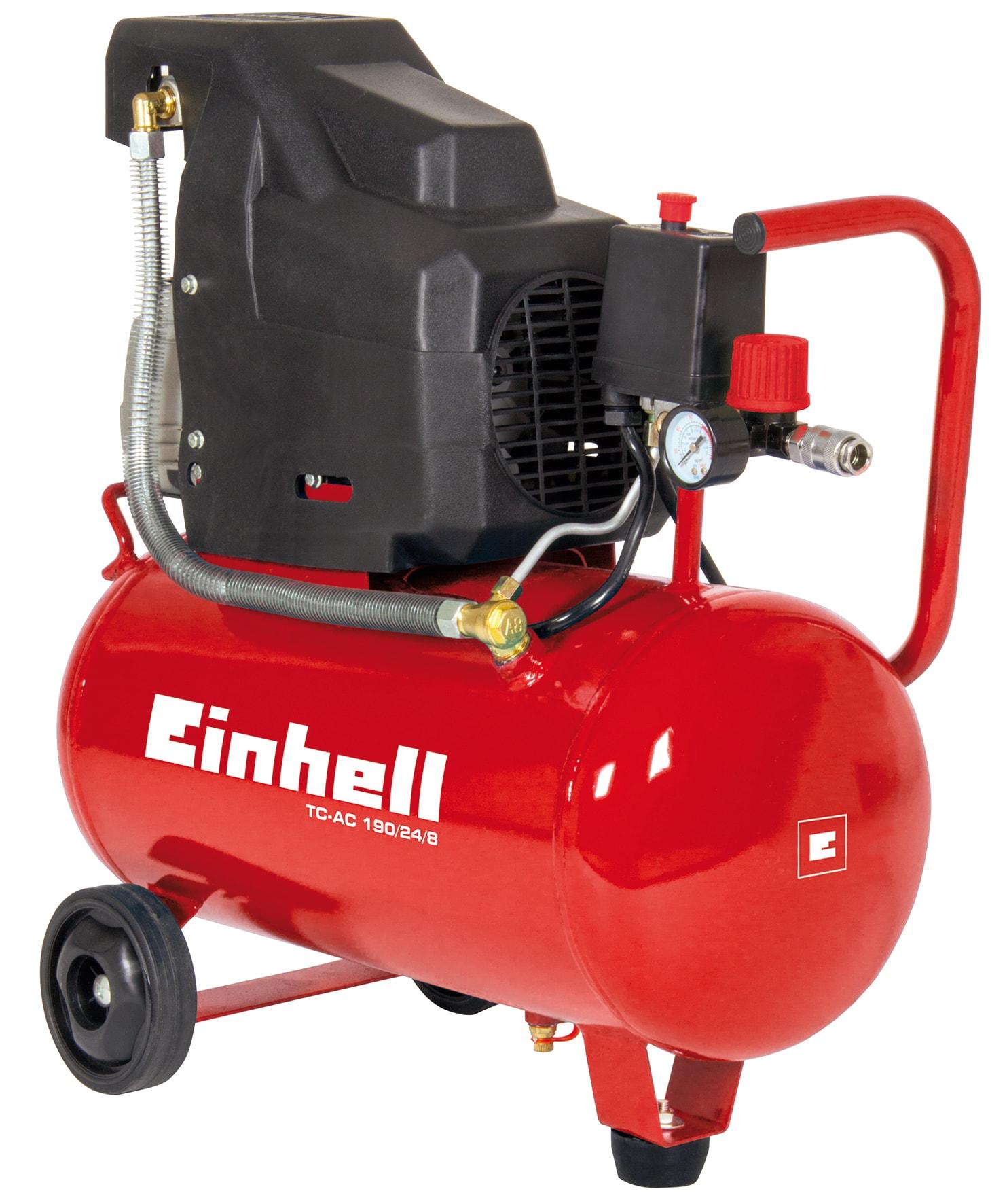 Einhell TC-AC 190/24/8 oliesmurt kompressor med 24 liters tank og hjul