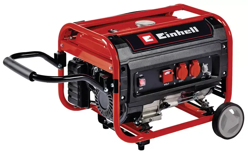 Einhell TC-PG 35/E5 benzingenerator med hjul, transporthåndtag og to 230V udtag
